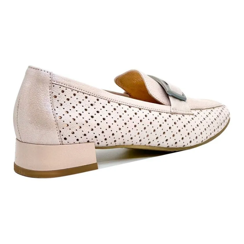 Bioeco Womens Loafer Shoe 6537 Metallic Pink Leather