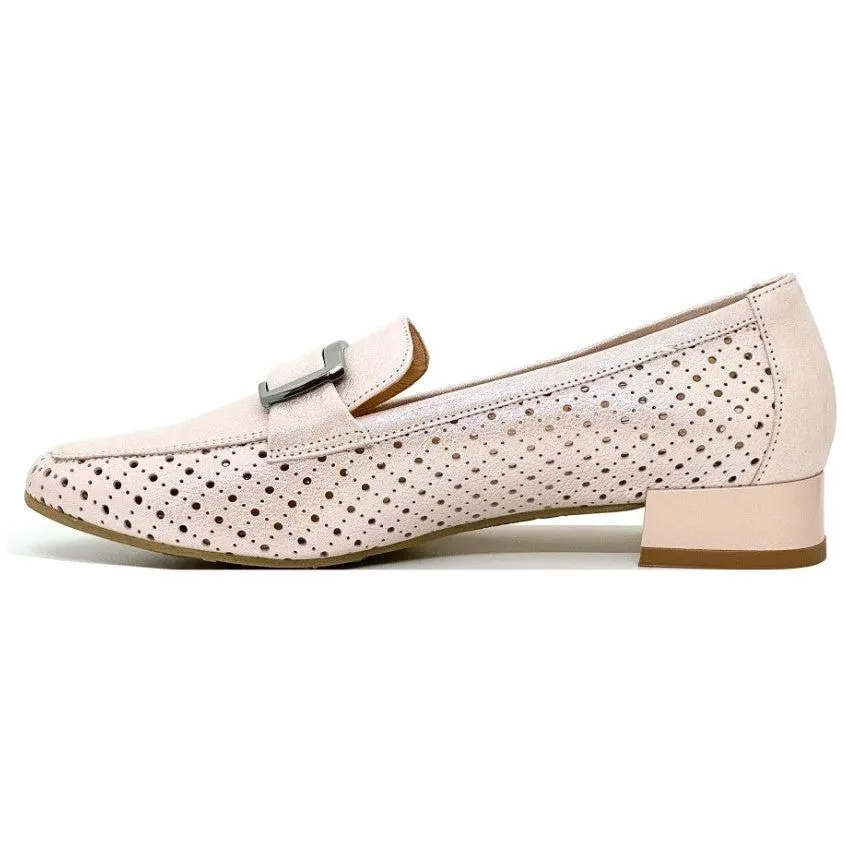Bioeco Womens Loafer Shoe 6537 Metallic Pink Leather