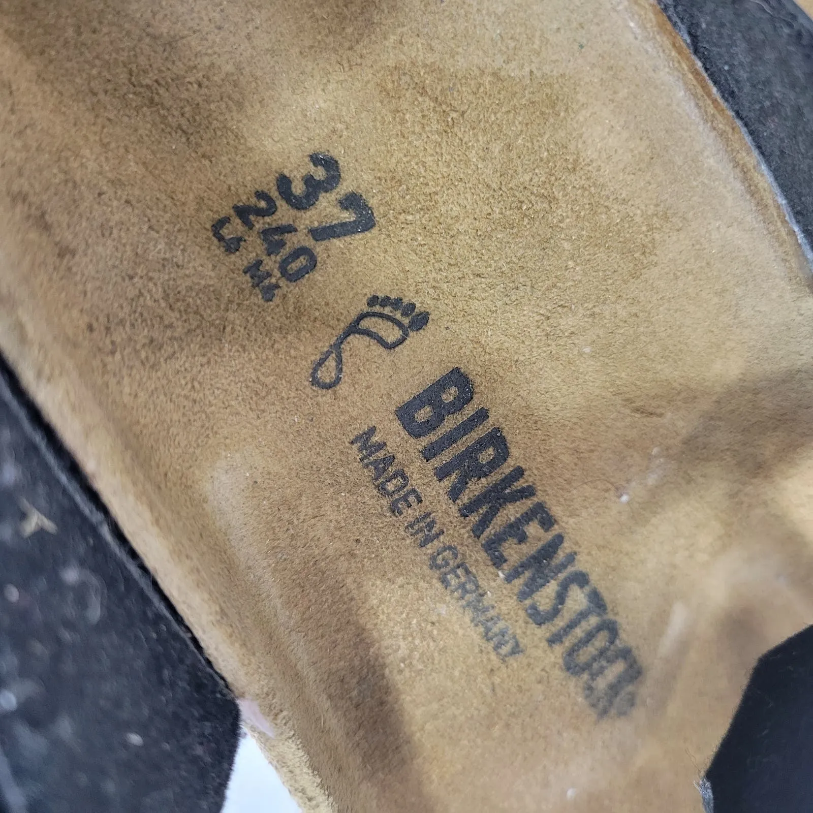 Birkenstock Gizeh Sandals Black Thong Birko Flor Slides Slip On Contour Footbed Size 37 6