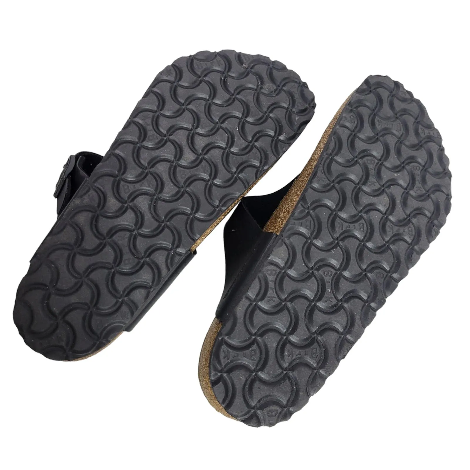 Birkenstock Gizeh Sandals Black Thong Birko Flor Slides Slip On Contour Footbed Size 37 6