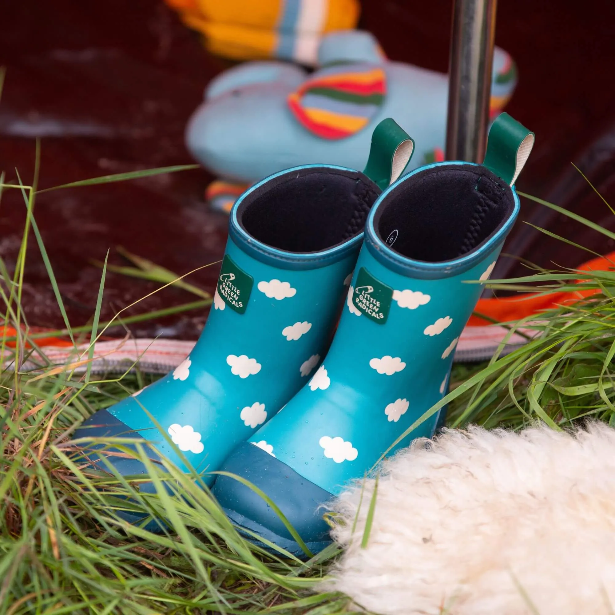 Blue Clouds Classic Wellington Fair Rubber Natural Waterproof Boots