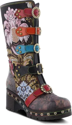 Bohemian Charm: L'Artiste Women's Floral Embroidered Brazen Boots
