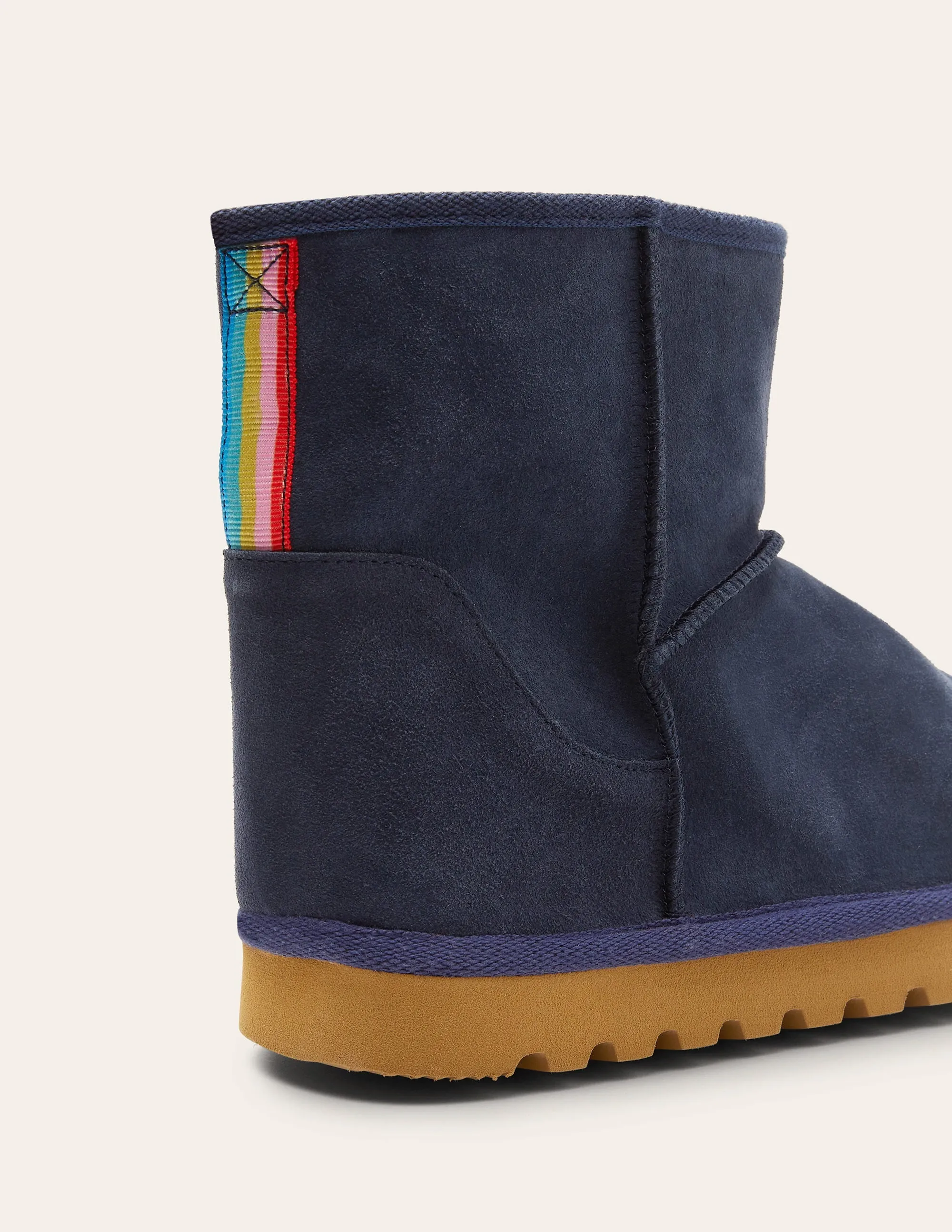 Borg Lined Boots-Navy