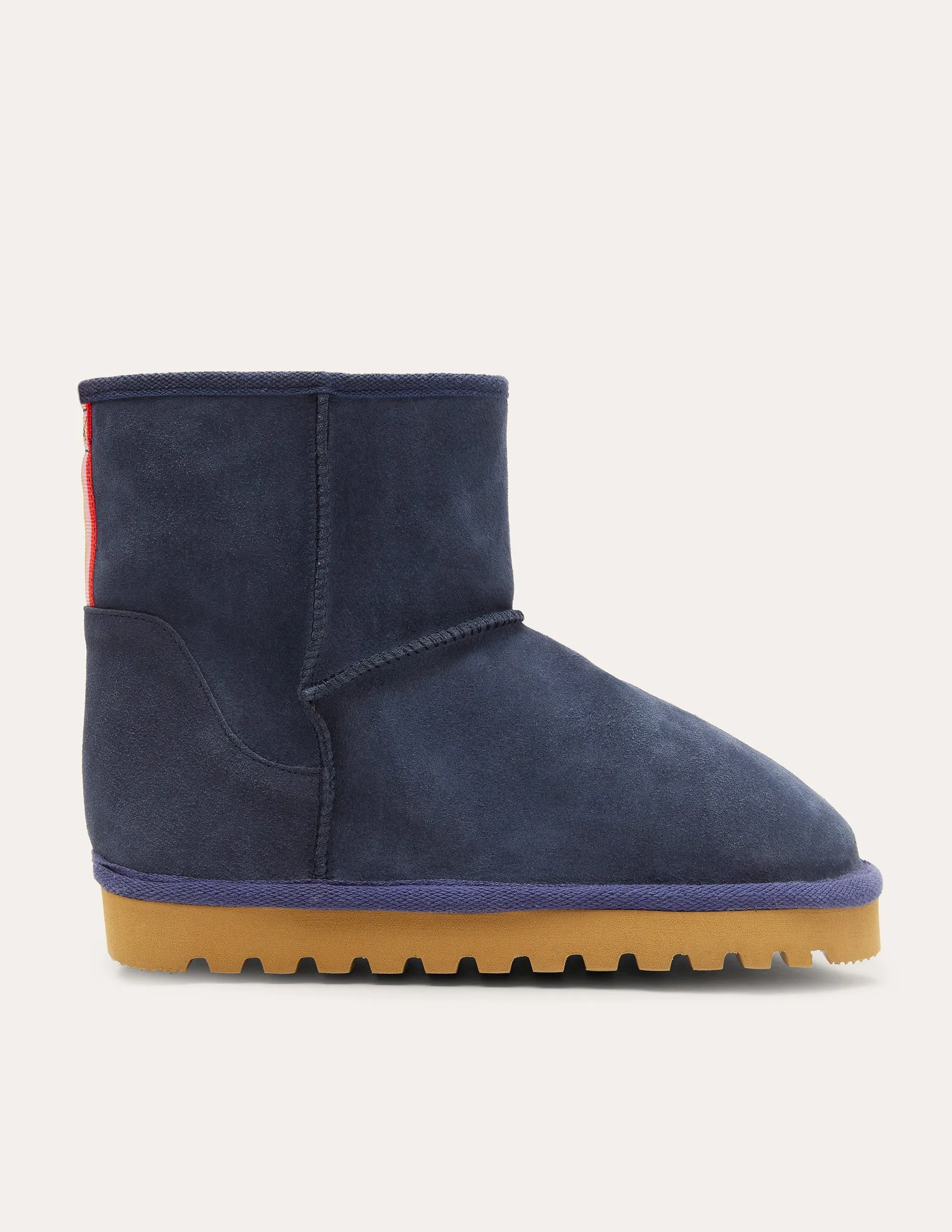 Borg Lined Boots-Navy