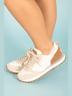 Brown & Beige Running Sneaker