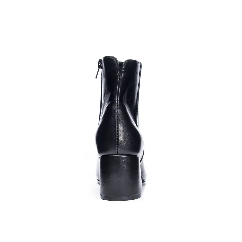 Chinese Laundry - Davinna - 60s Style Vegan Ankle Boots - Black