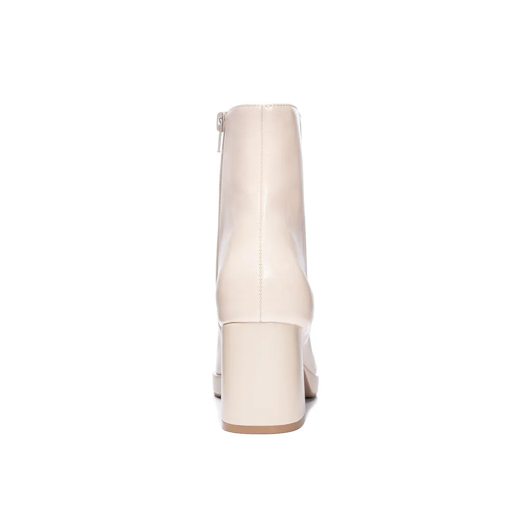 Chinese Laundry Dodger Ankle Leather Boots - Vanilla
