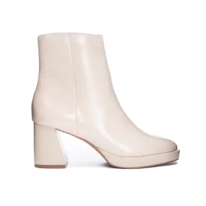 Chinese Laundry Dodger Ankle Leather Boots - Vanilla
