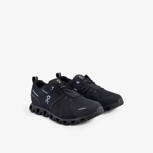 Cloud 5 Waterproof Mesh On-Running Low Top Sneakers, Black