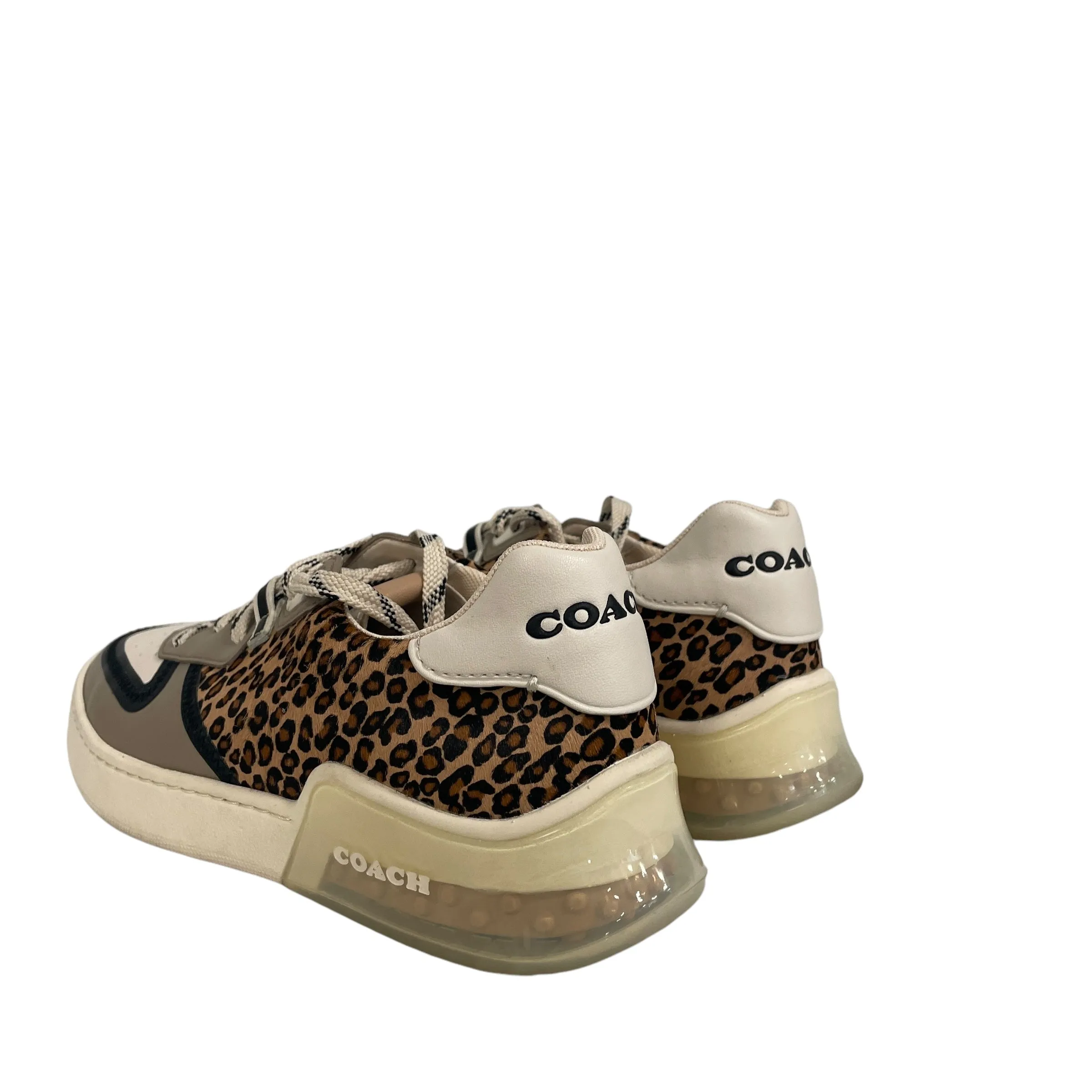 COACH/Low-Sneakers/US 9/Leopard/Leather/BRW/