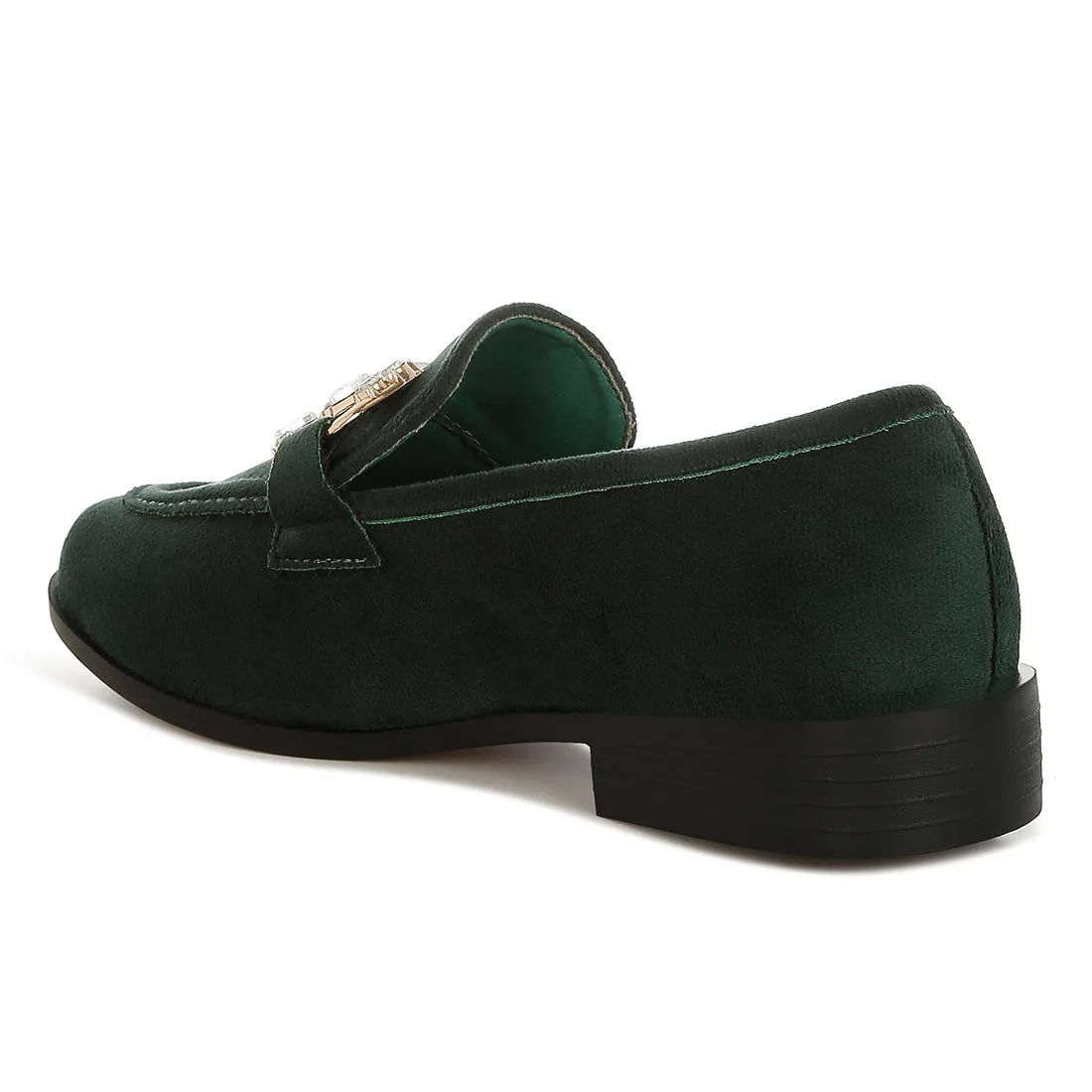 Diamante Embellished Horsebit Loafers