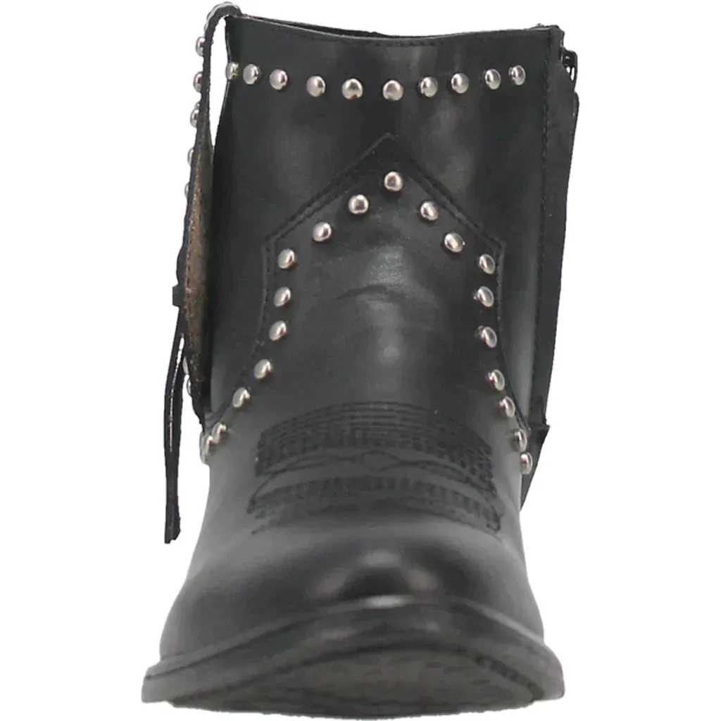 DINGO DESTRY LEATHER STUDDED BOOTIE STYLE DI864BK