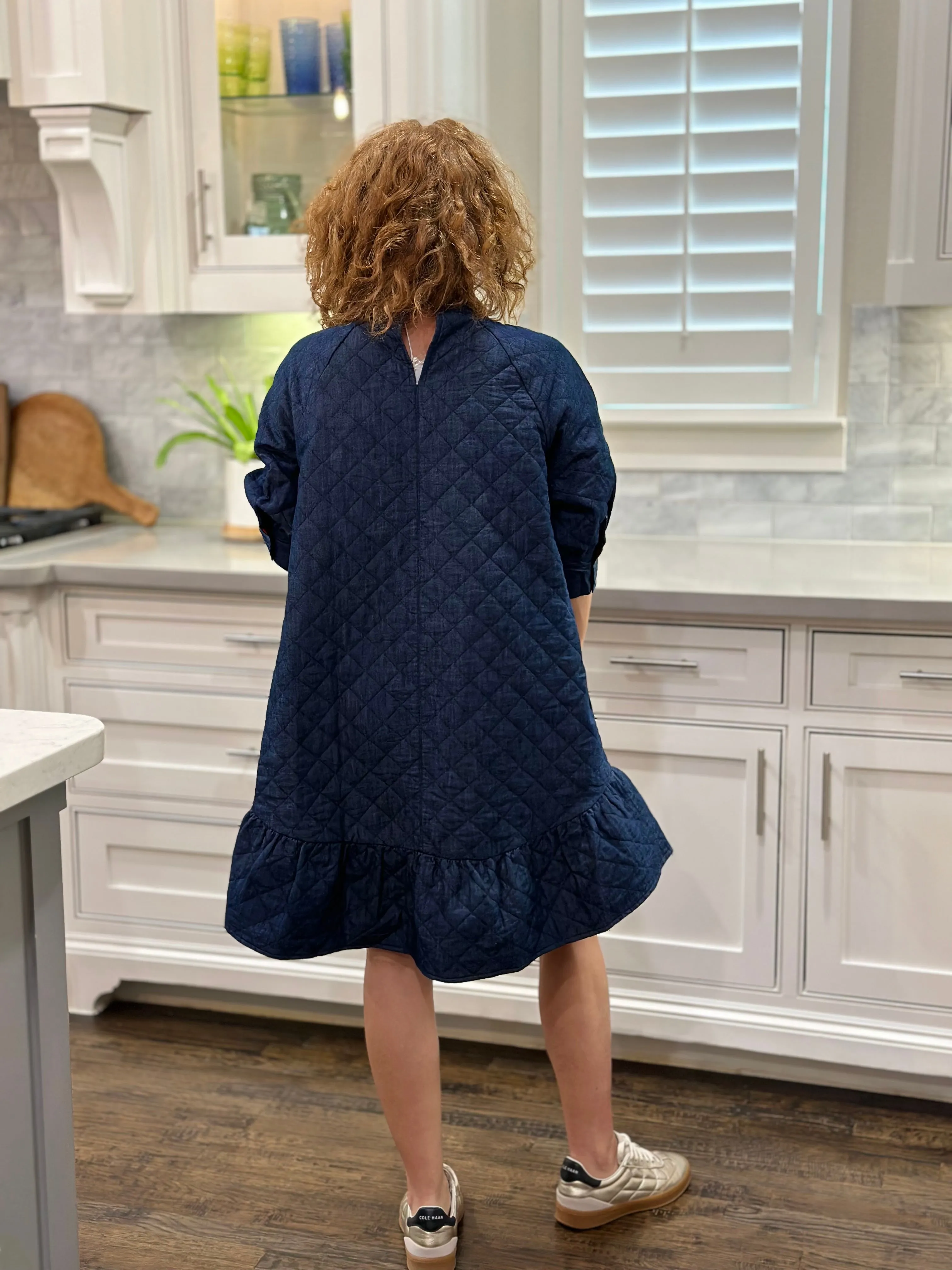 Dizzy Lizzie Denim Quilted Dress