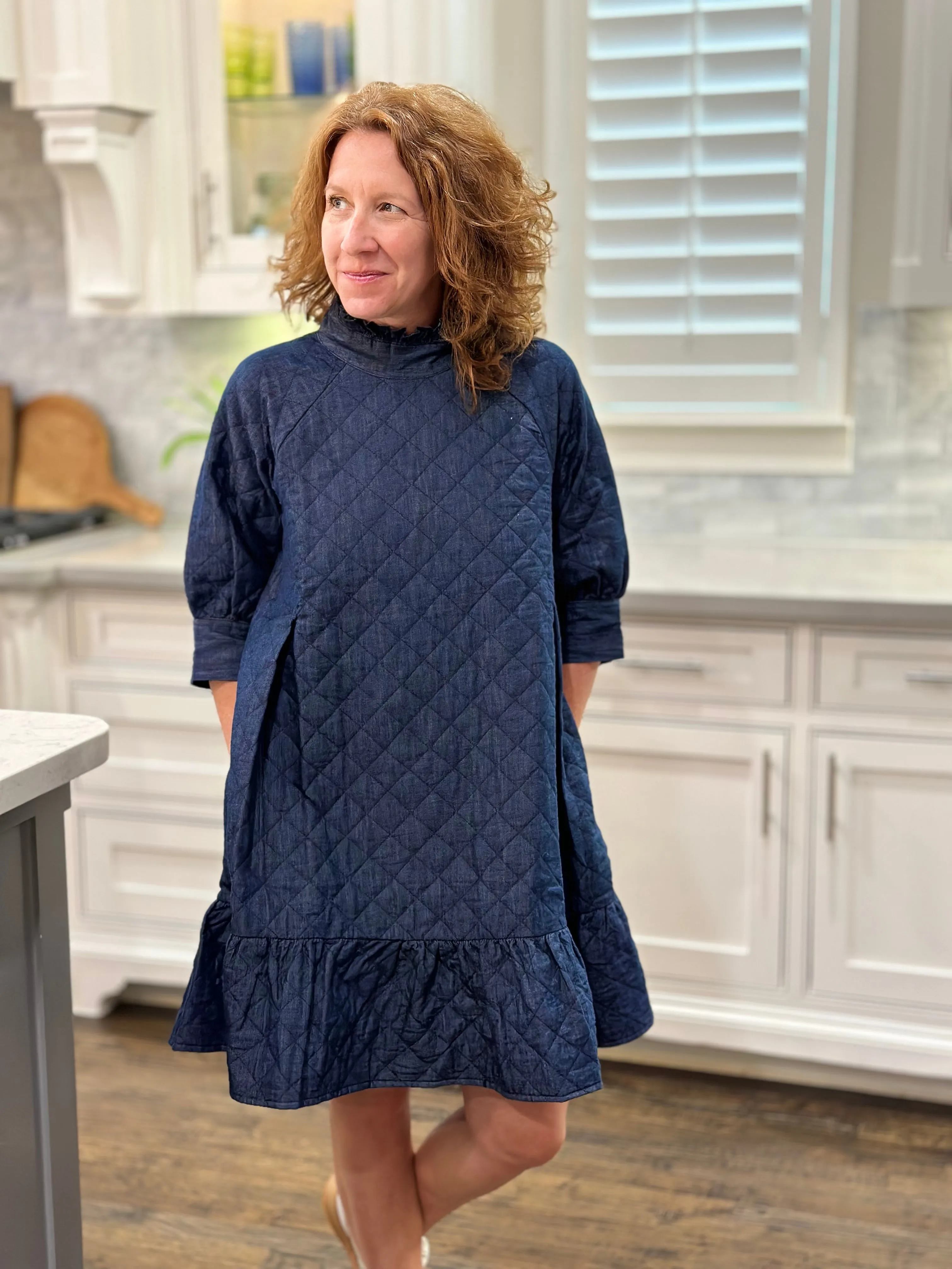 Dizzy Lizzie Denim Quilted Dress