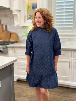 Dizzy Lizzie Denim Quilted Dress