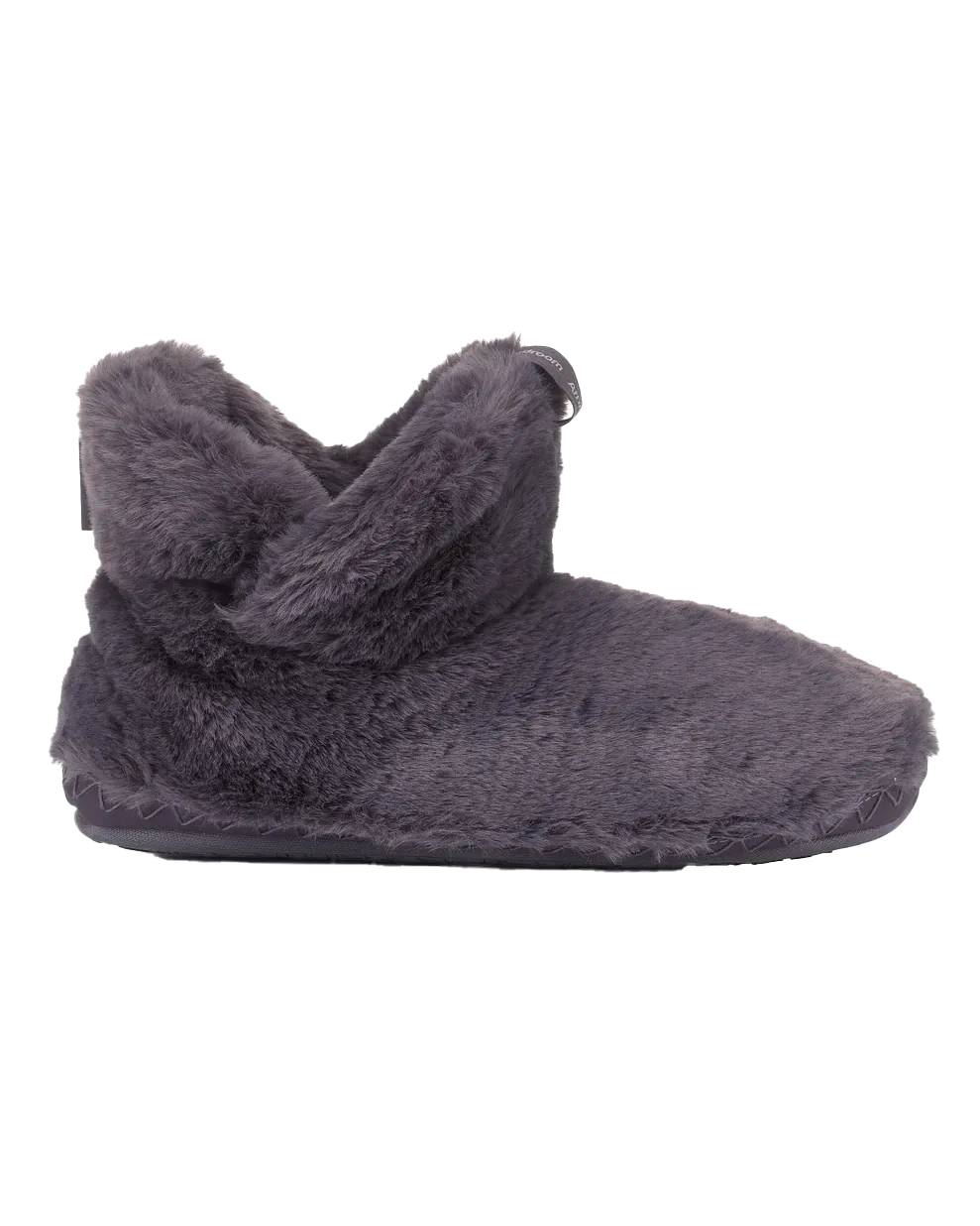 Harriet 100% Recycled High Density Faux Fur Slipper Boot in Ink