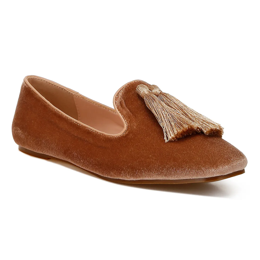 Iconic Tassel Detail Velvet Loafers