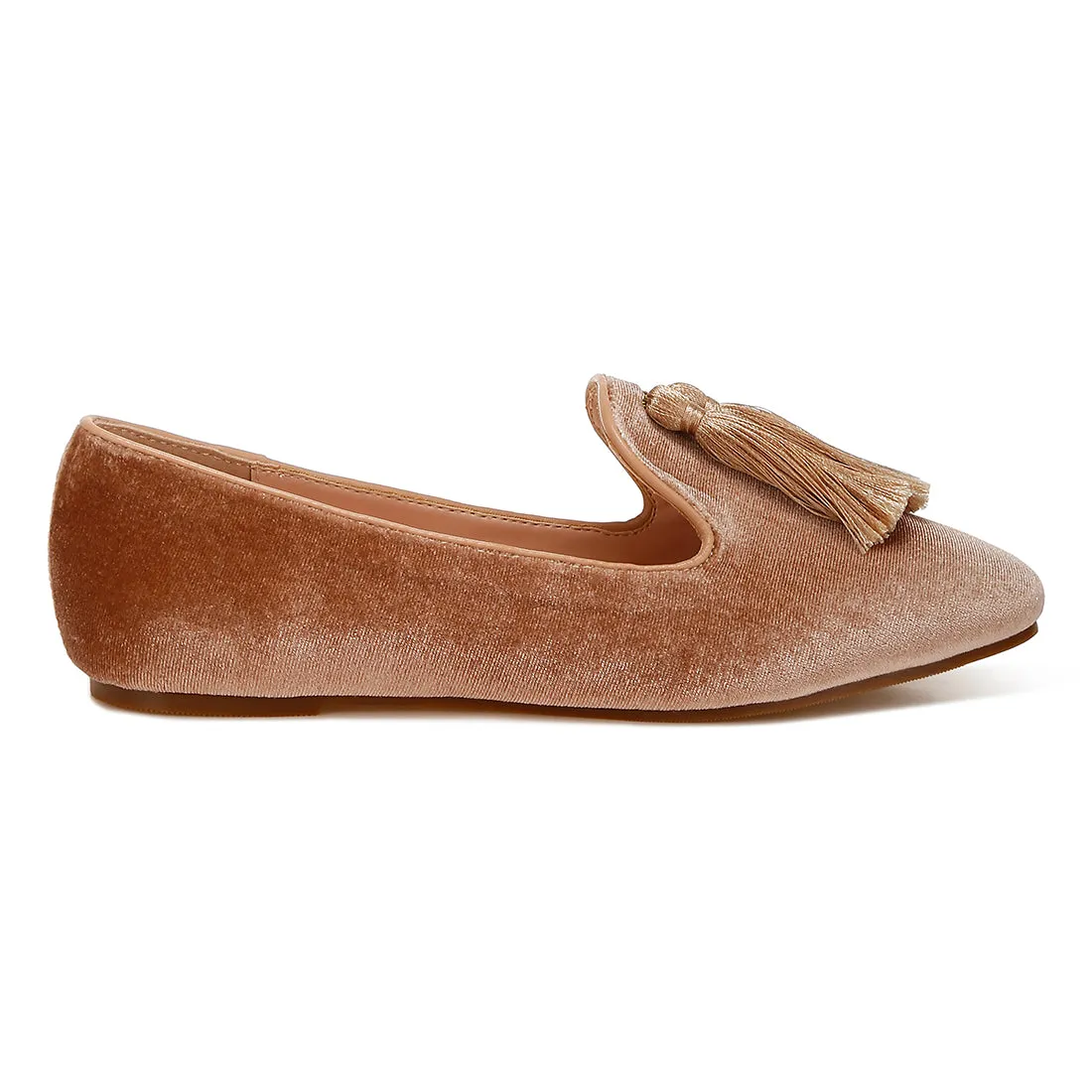 Iconic Tassel Detail Velvet Loafers