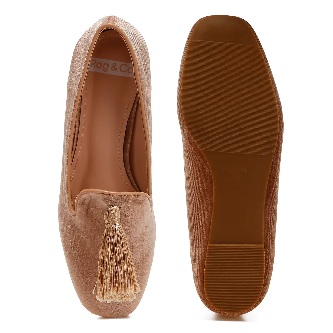 Iconic Tassel Detail Velvet Loafers
