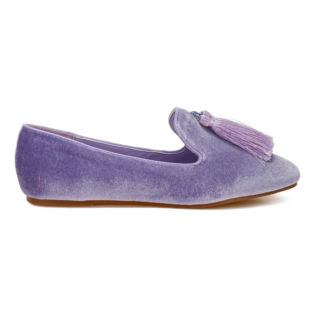 Iconic Tassel Detail Velvet Loafers
