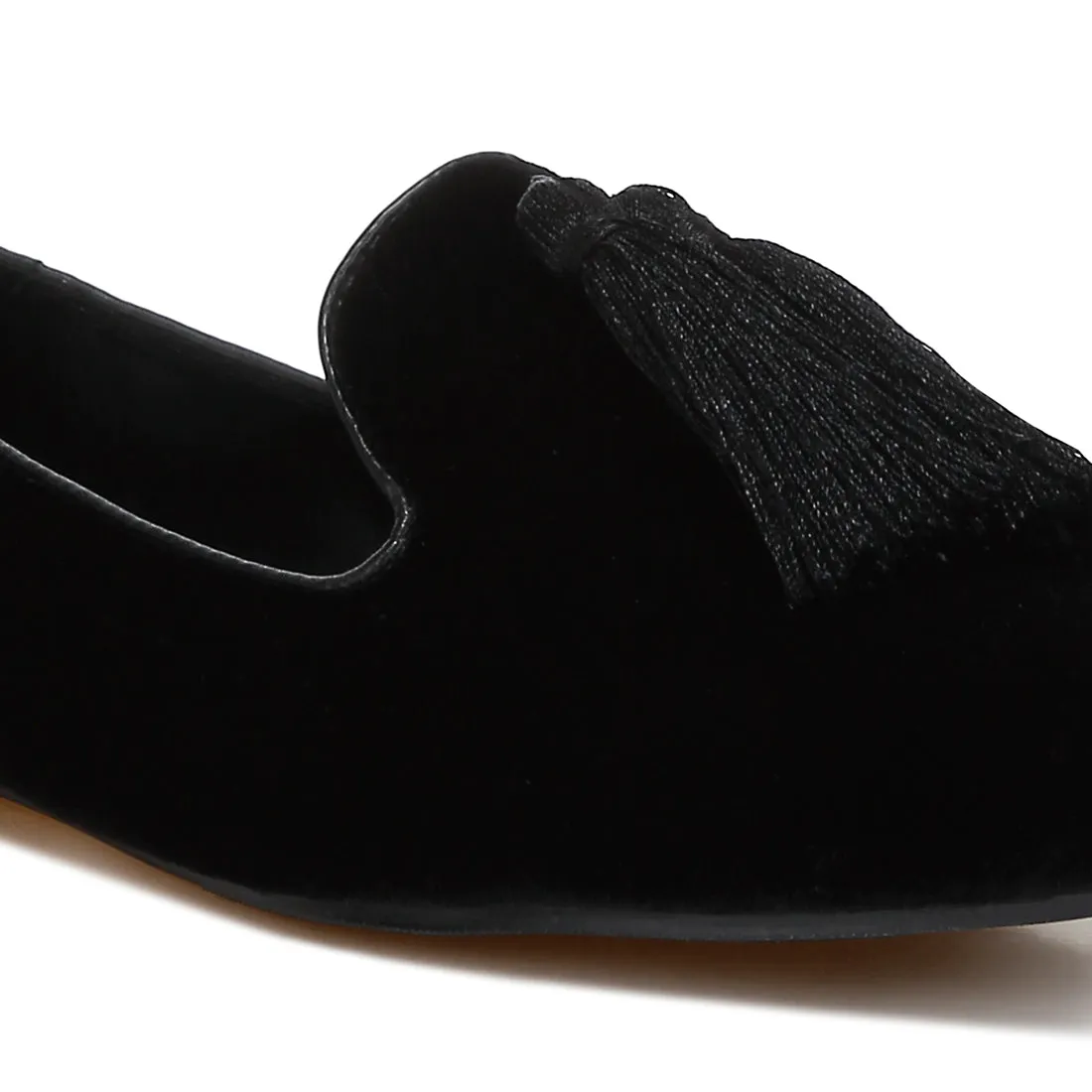 Iconic Tassel Detail Velvet Loafers