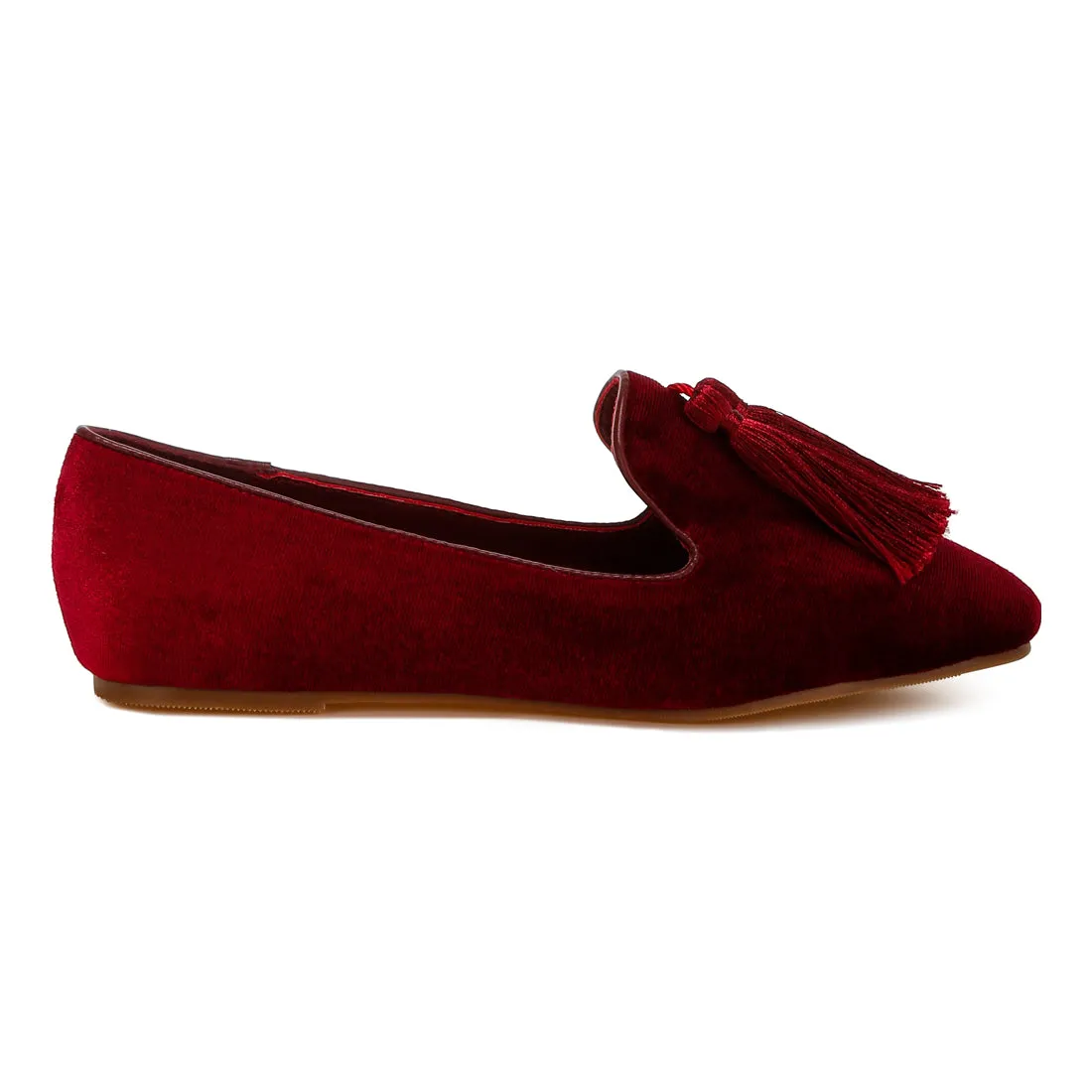 Iconic Tassel Detail Velvet Loafers