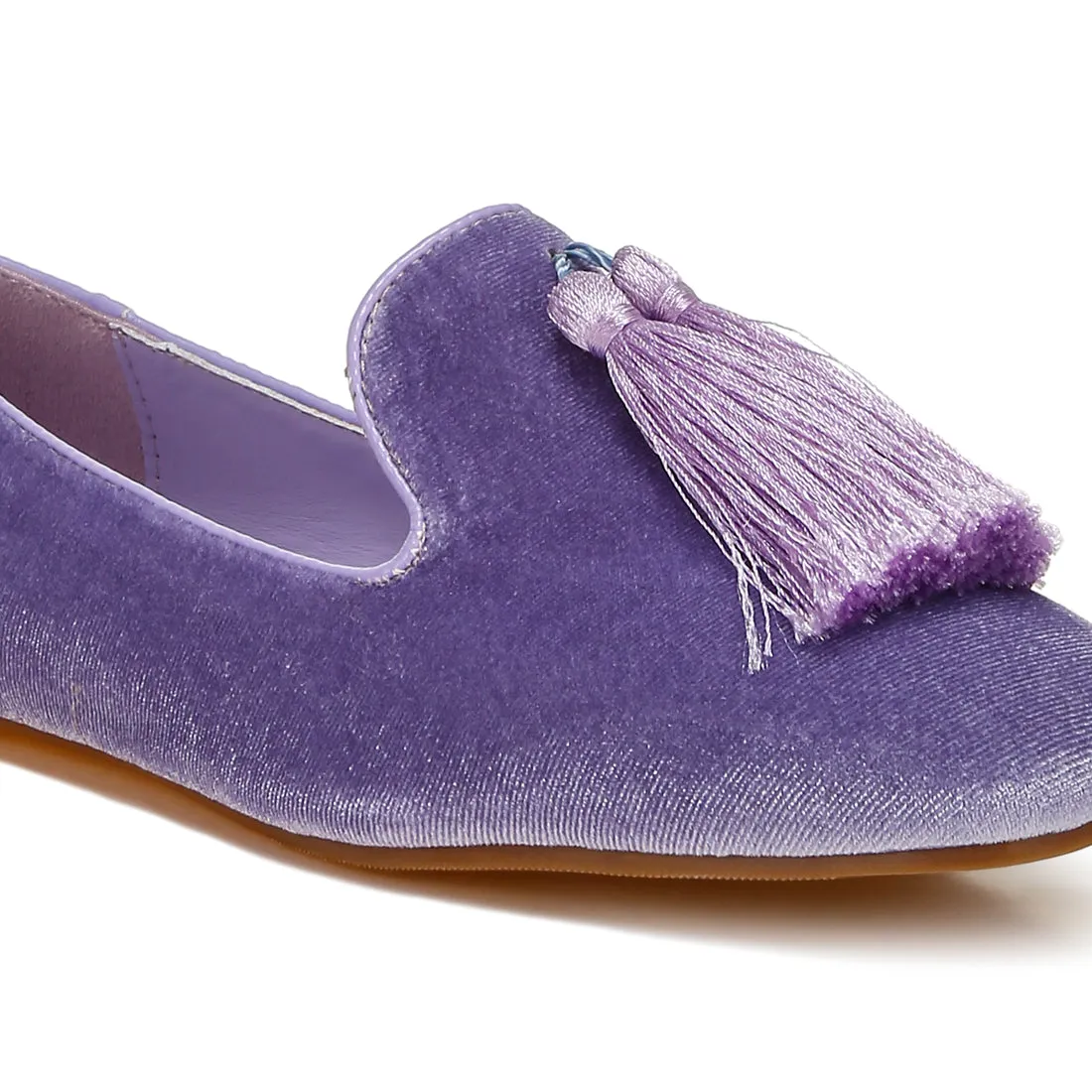 Iconic Tassel Detail Velvet Loafers