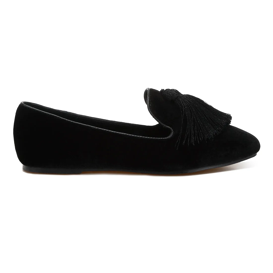 Iconic Tassel Detail Velvet Loafers