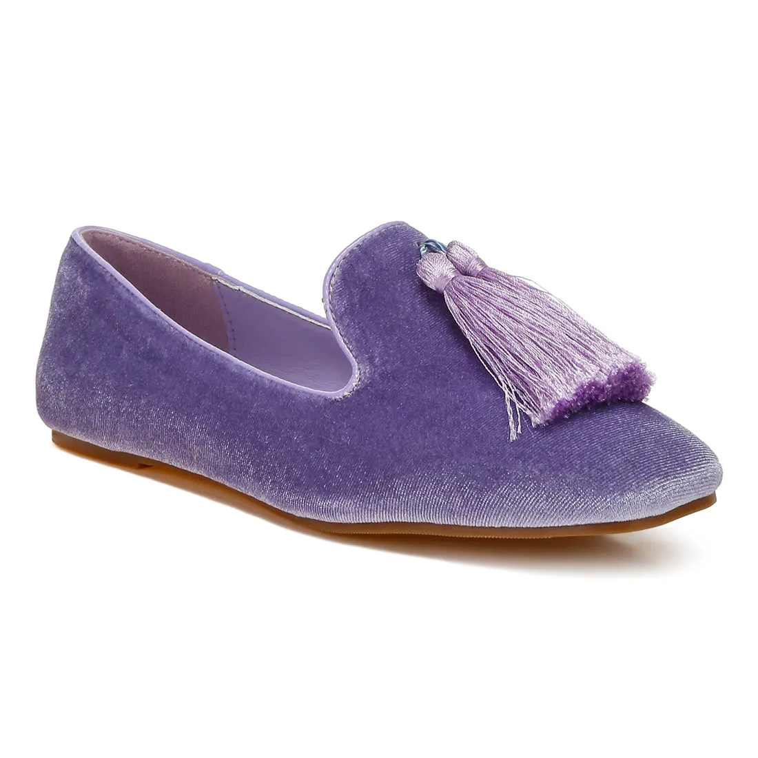 Iconic Tassel Detail Velvet Loafers