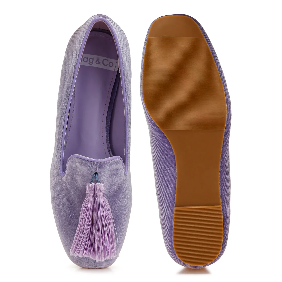 Iconic Tassel Detail Velvet Loafers