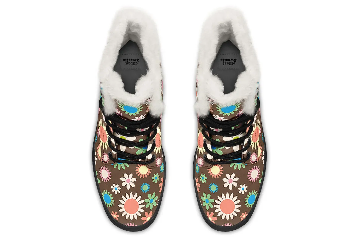 Judy's Flowers Faux Fur Boots