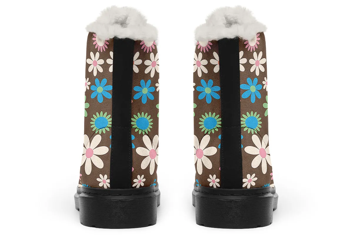 Judy's Flowers Faux Fur Boots