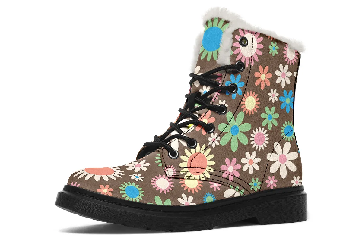 Judy's Flowers Faux Fur Boots