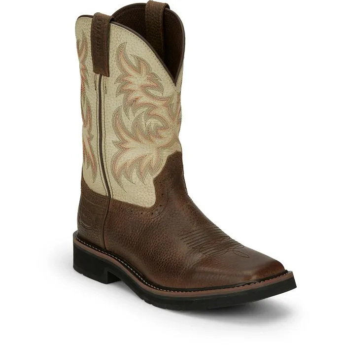 Justin Mens Stampede Western Work Boots Style SE4683