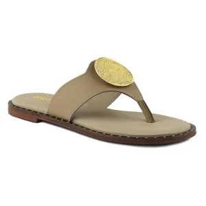 KATHLEEN Embellished Slip-on Thong Sandals