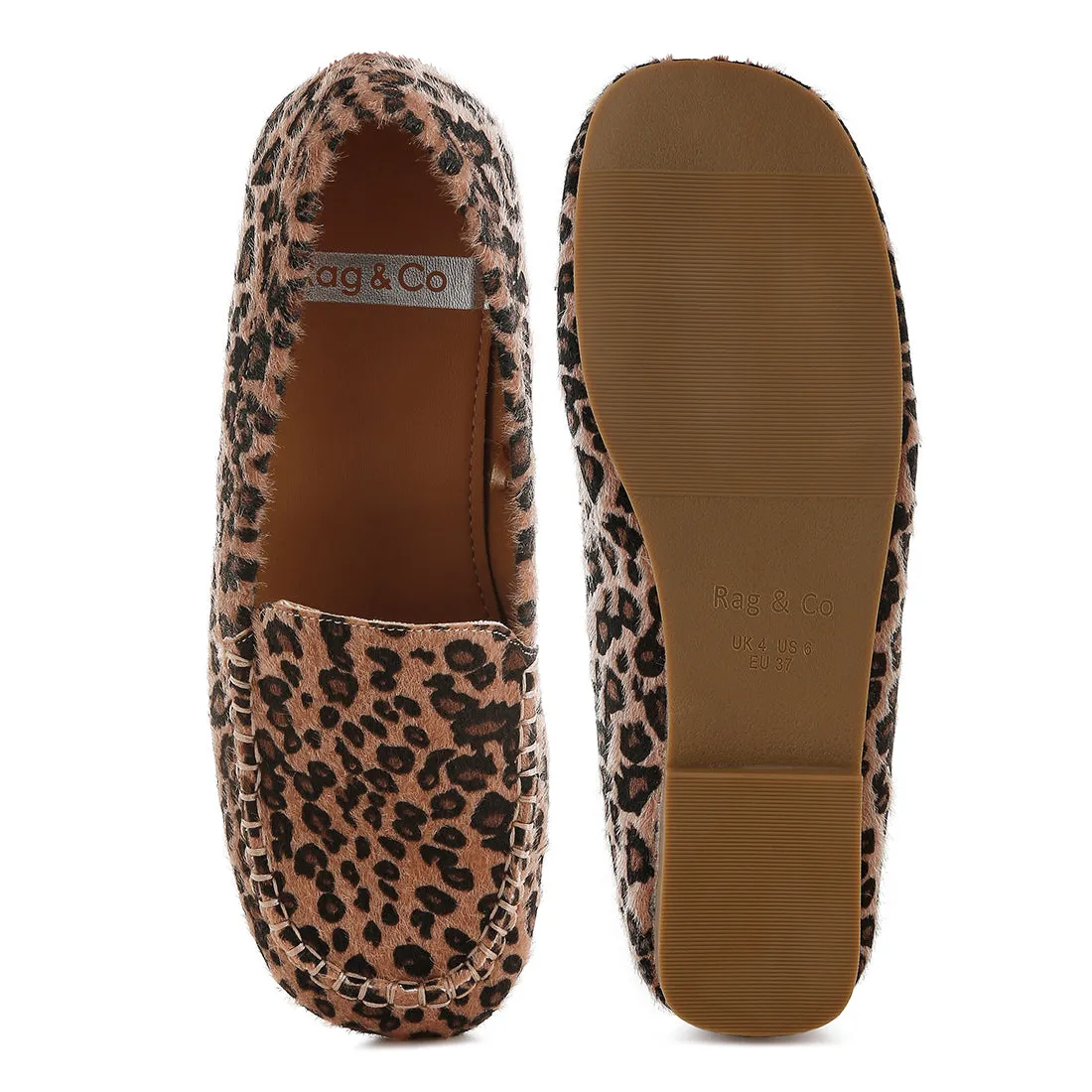 Leopard Print Flat Loafers