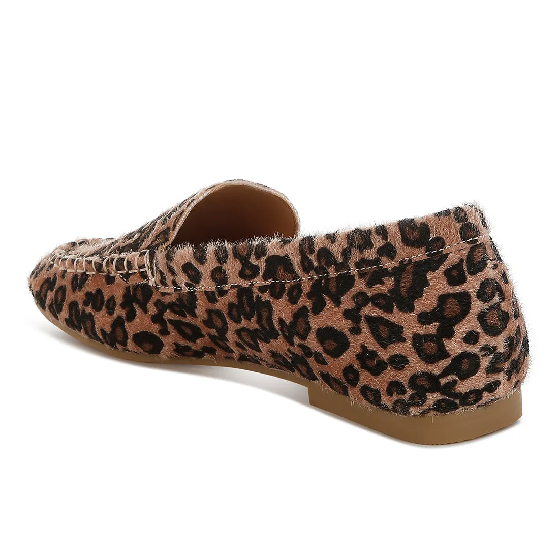 Leopard Print Flat Loafers