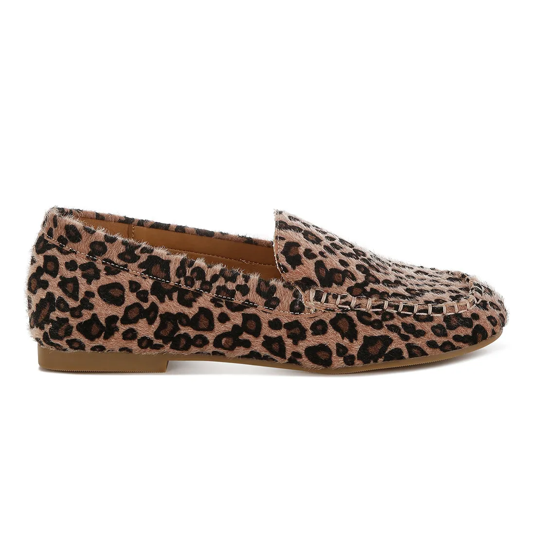 Leopard Print Flat Loafers