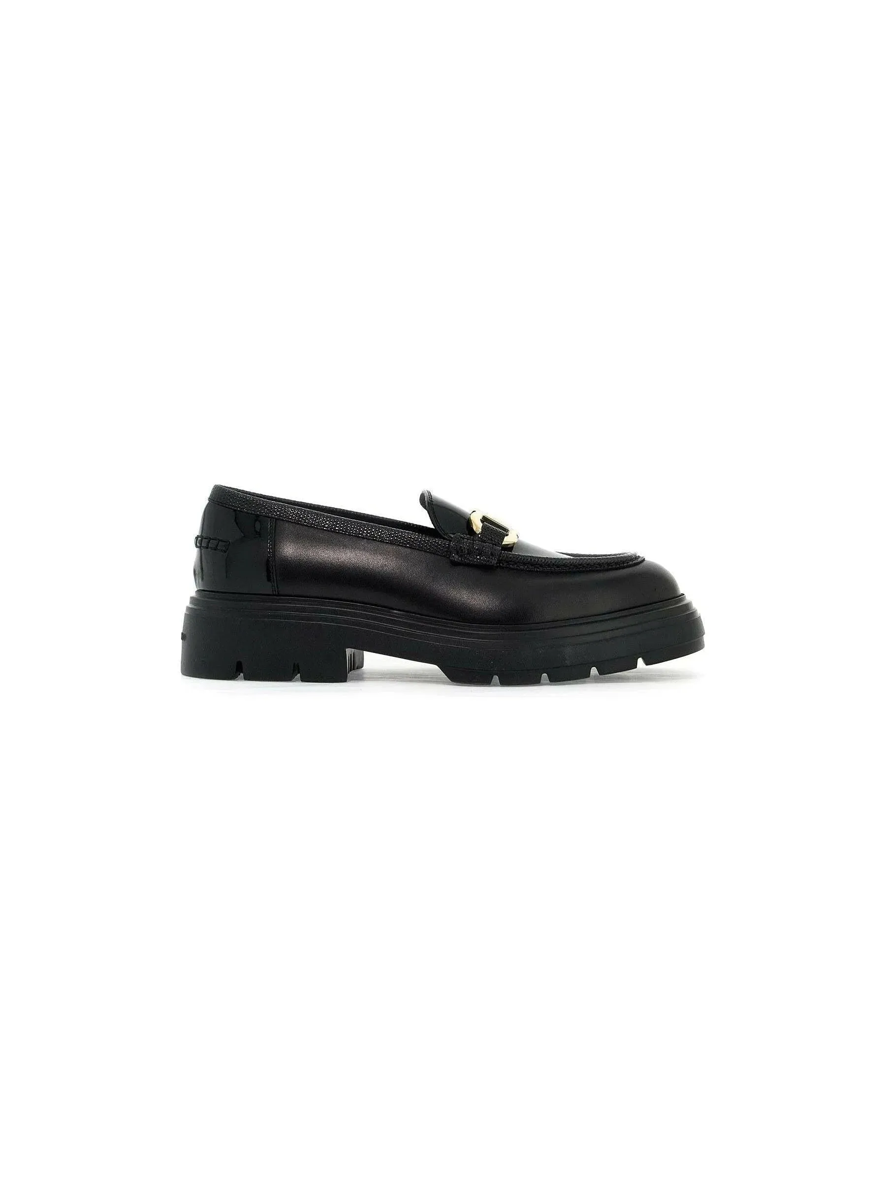 Maryan Leather Lug-Sole Loafers