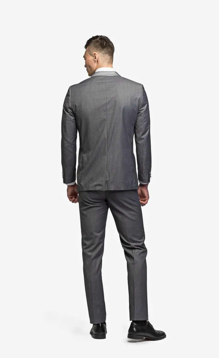 Medium Gray Peak Lapel Tuxedo