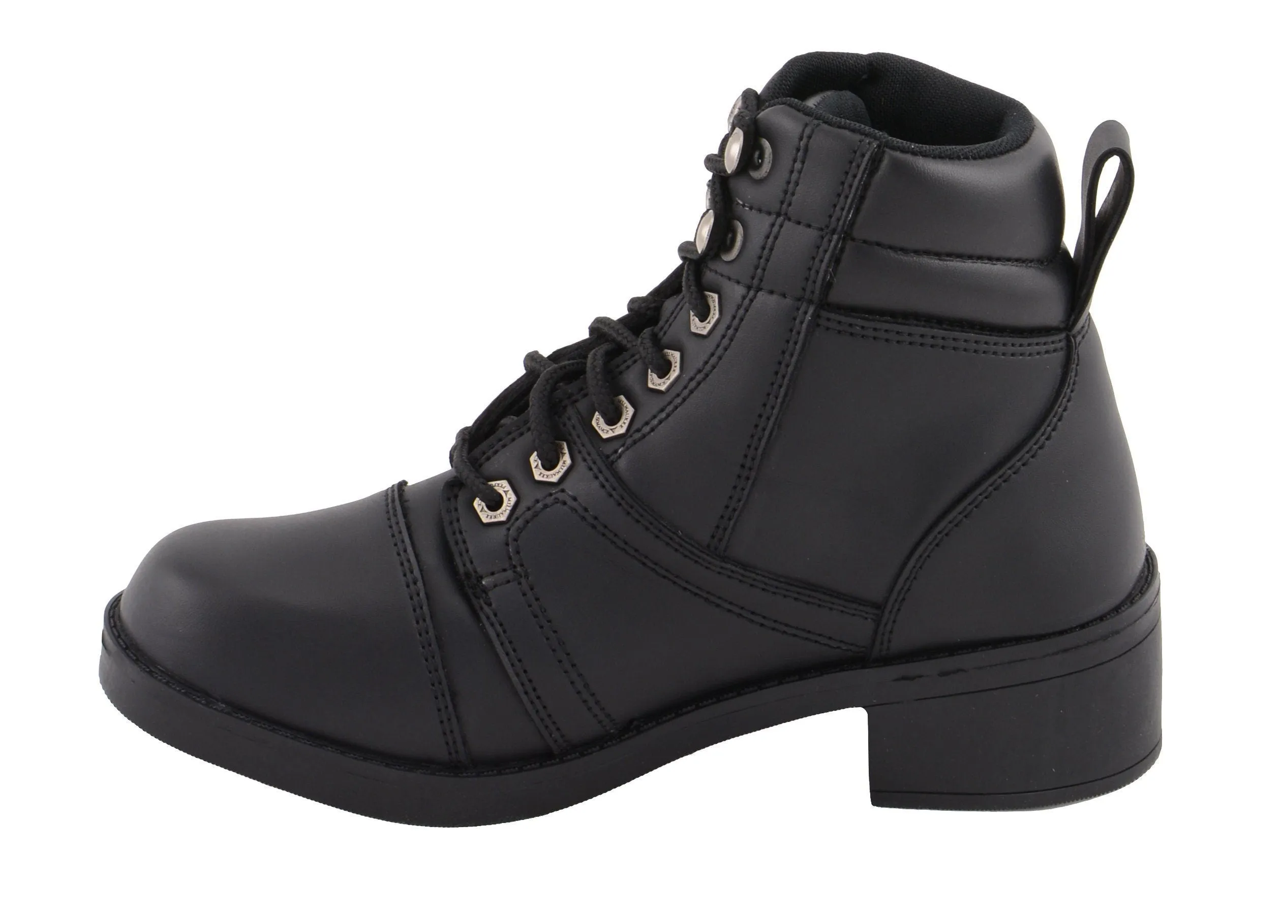 Milwaukee Leather-MBK9285-Kid’s Black Lace to Toe Biker Style Boot