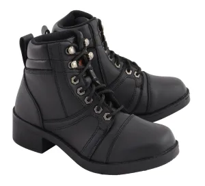 Milwaukee Leather-MBK9285-Kid’s Black Lace to Toe Biker Style Boot