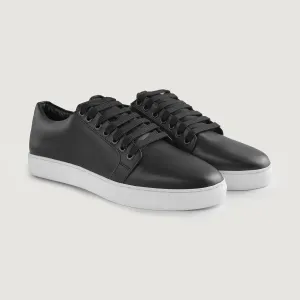 Murphy Low Top Black Leather Sneakers