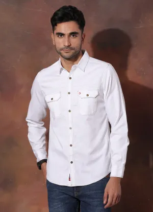 Statement White Denim Featuring Double Pocket