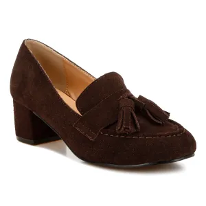 Suede Tassel Loafers
