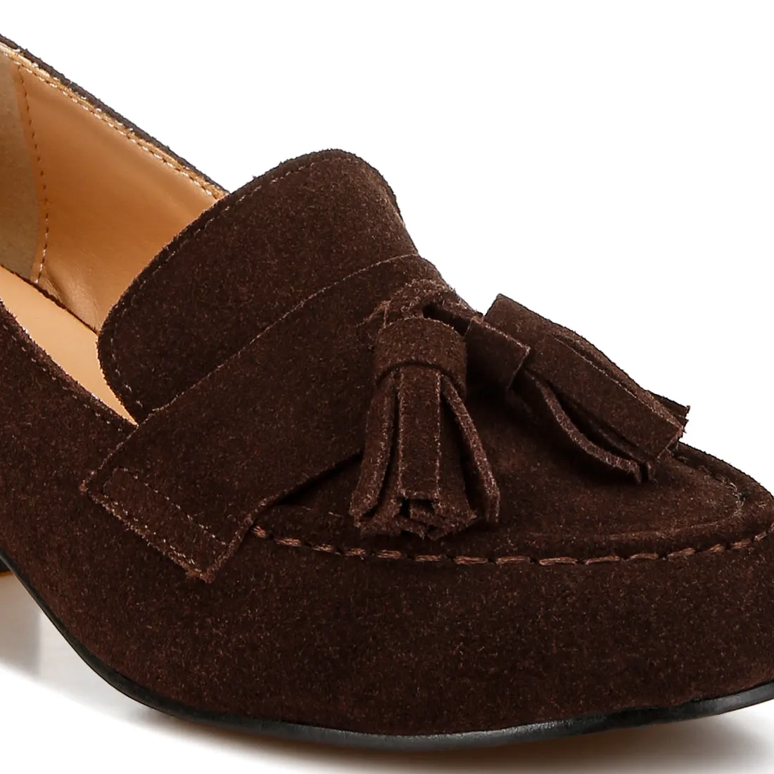Suede Tassel Loafers