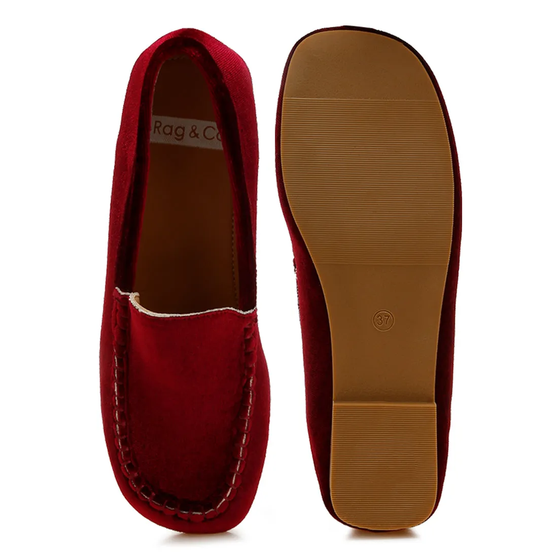 Velvet Flat Loafers
